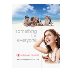 Beach Resort Travel Folder Template (Front View)
