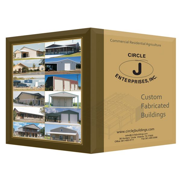 Circle J Enterprises Construction Presentation Folders (Front & Back Cover View)