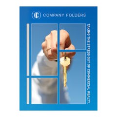 Key in Hand Commercial Real Estate Folder Template (Front View)
