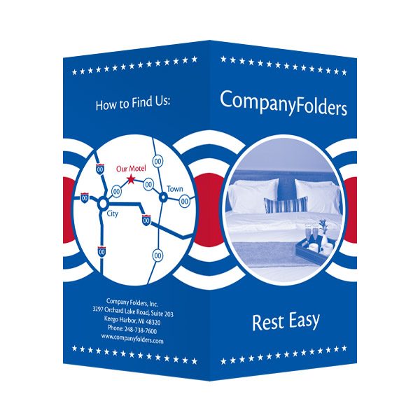 Patriotic Motel Key Card Folder Template (Front and Back View)