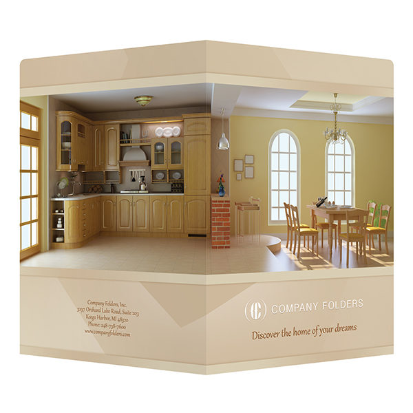 Warm Home Real Estate Folder Template (Front and Back View)