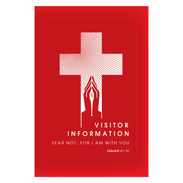 Church Visitors Welcome Folder Template (Front View)