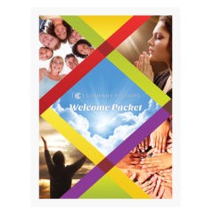 Spiritual Church Welcome Packet Folder Template (Front View)