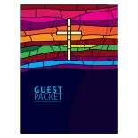 Stained Glass Church Guest Packet Folder Template