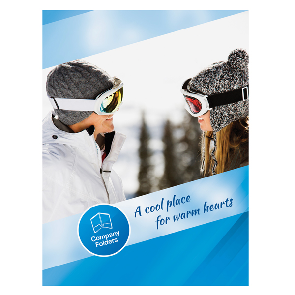 Blue Ski Resort Presentation Folder Template