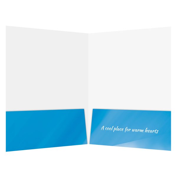 Blue Ski Resort Presentation Folder Template (Inside View)