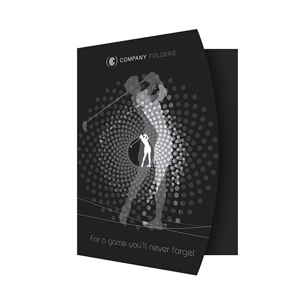 Golf Presentation Folder Template for Adobe Illustrator (Front Open View)