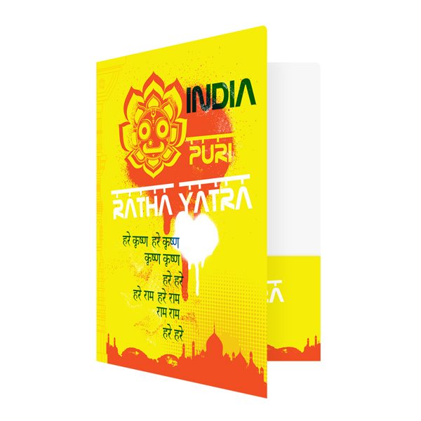 Ratha Yatra India Presentation Folder Template (Front Open View)