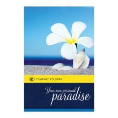 Beach Paradise Pocket Folder Template (Front View)