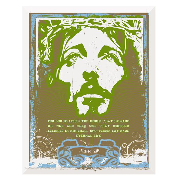 Graffiti Jesus with Roses Church Folder Template (Front View)