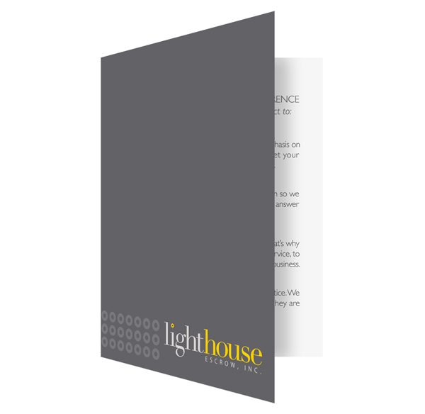 Lighthouse Escrow Financial Document Folder (Front Open View)