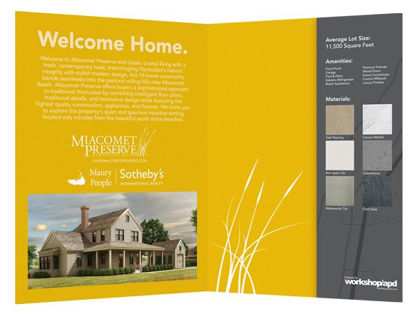 Miacomet Preserve Real Estate Folder (Inside View)