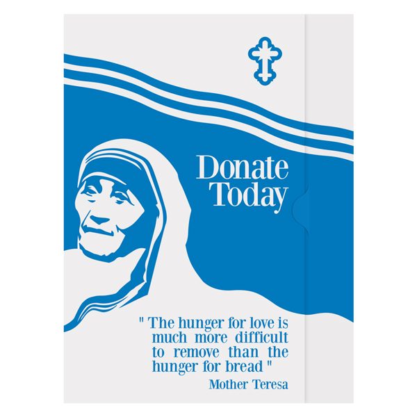 Mother Teresa Charity Presentation Folder Template (Front View)