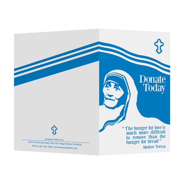 Mother Teresa Charity Presentation Folder Template (Front and Back View)