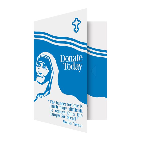 Mother Teresa Charity Presentation Folder Template (Front Open View)