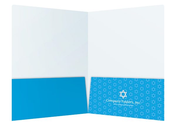 Star of David Jewish Organization Folder Template (Inside View)