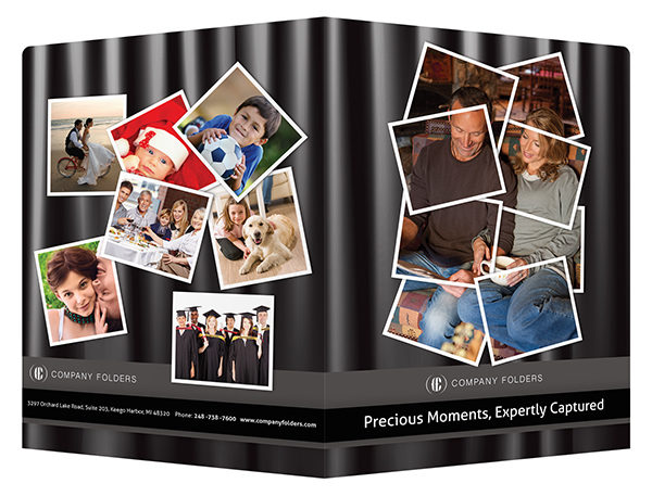 Captured Moments Photography Presentation Folder Template (Front and Back View)