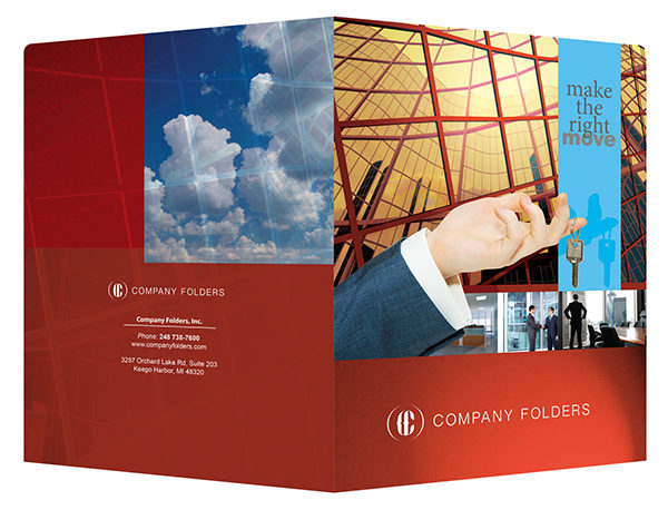 Corporate Offices Real Estate Folder Template (Front and Back View)
