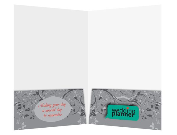 Ornate Wedding Planner Pocket Folder Template (Inside View)