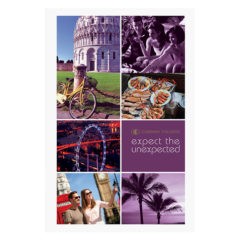 Purple Sightseeing Travel Folder Template (Front View)