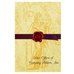 Law Office Legal Size Pocket Folder Template (Front View)