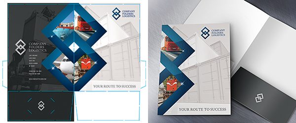 Front and Inside Folder Mockup PSD Template Example 1