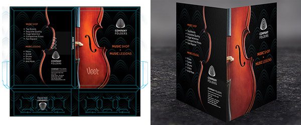 Front and Back Folder Mockup PSD Template Example 1