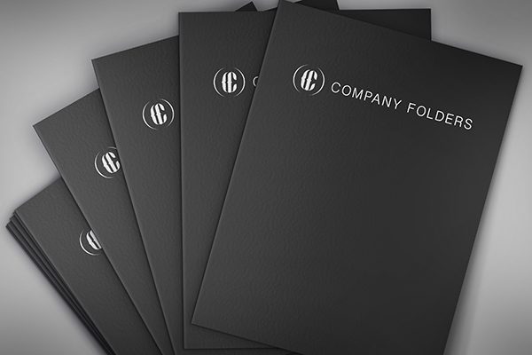 Stacked Presentation Folders Mockup PSD Template