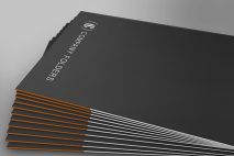 Stacked Side View Folder Mockup Template
