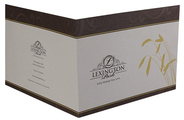 Lexington Park Retirement Community Folder (Front and Back View)
