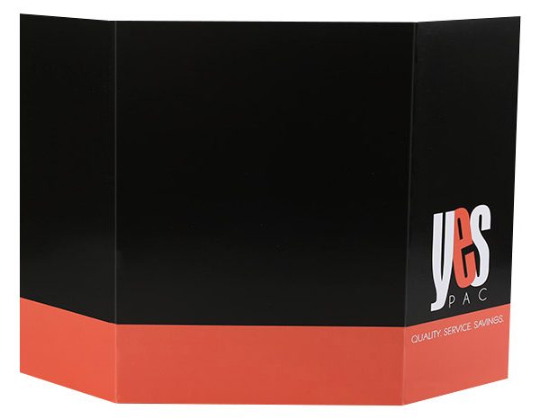 YesPac Manufacturing Gatefold Pocket Folder (Back Open View)