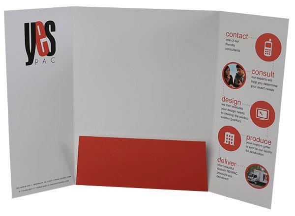 YesPac Manufacturing Gatefold Pocket Folder (Inside Open View)