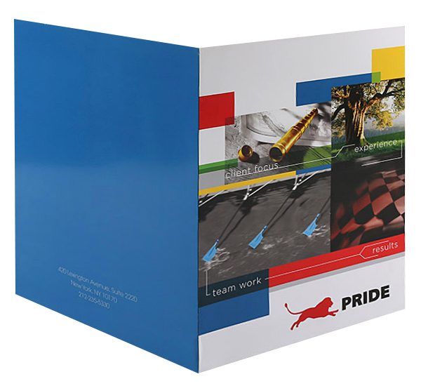 Pride Global Pocket Folder (Front and Back View)