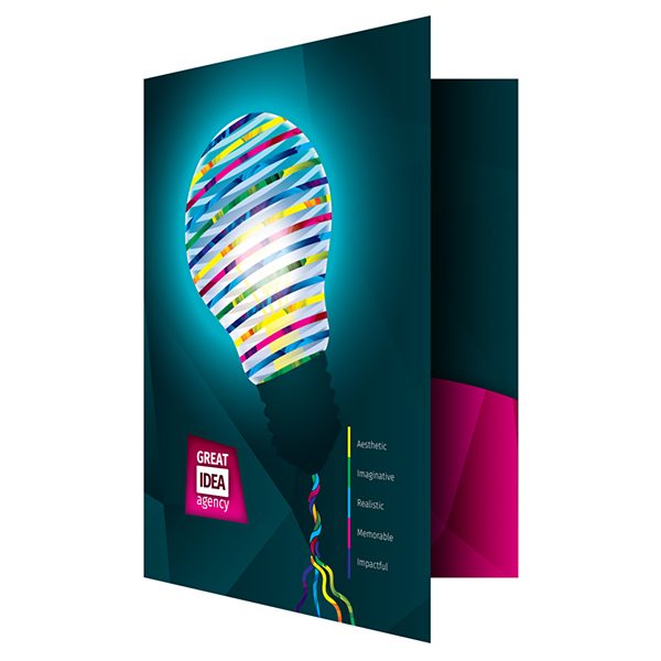 Light Bulb Artwork Folder Template (Front Open View)