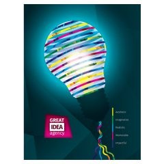 Light Bulb Artwork Folder Template (Front Cover View)