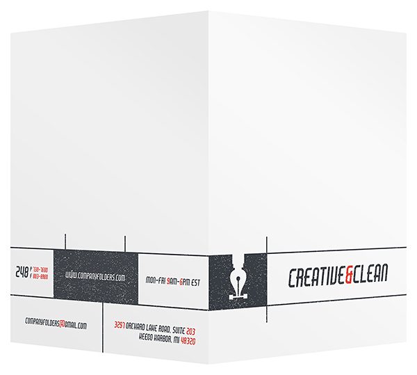 Creative & Clean AI Folder Template (Front and Back View)