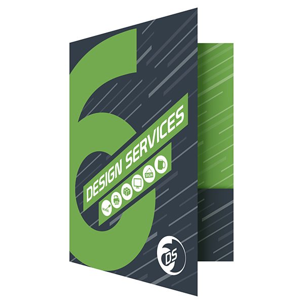 Six Design Services Folder Template (Front Open View)