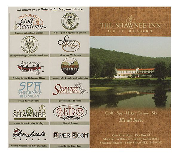 Shawnee Inn & Golf Resort Key Card Folder (Front and Back Flat View)