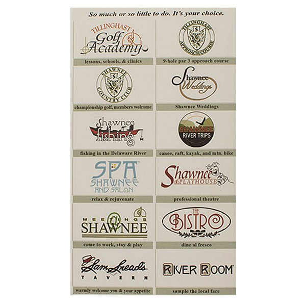 Shawnee Inn & Golf Resort Key Card Folder (Back View)