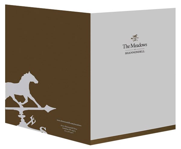 The Meadows at Shannondell Pocket Folder (Front and Back View)