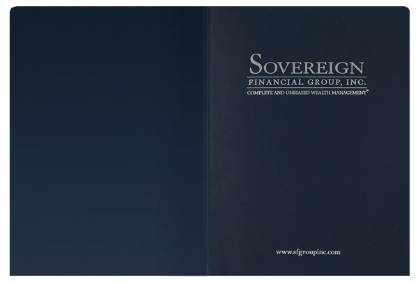 Sovereign Financial Group, Inc. Pocket Folder (Front and Back Flat View)