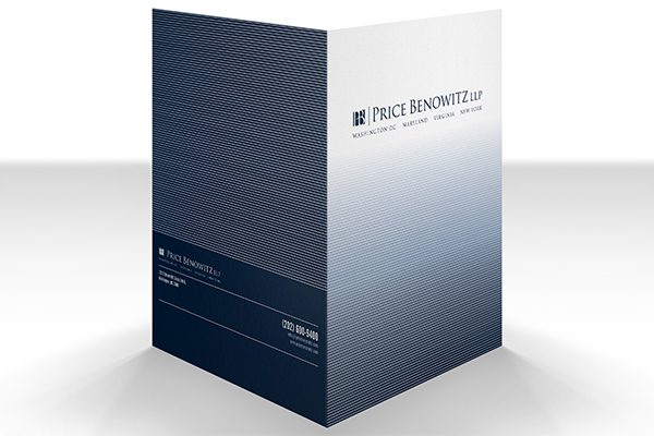 Price Benowitz LLP Pocket Folder (Front and Back View)