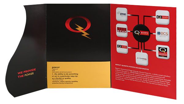 Quanta Power Inc. Pocket Folder (Inside View)