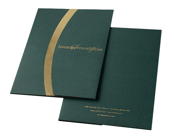 Investors' Security Trust Pocket Folder (Front & Back Angle View)