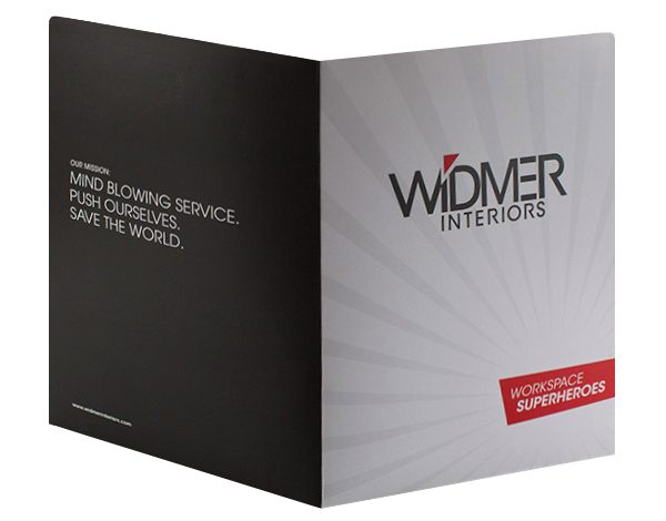 Widmer Interiors Pocket Folder (Back Open View)