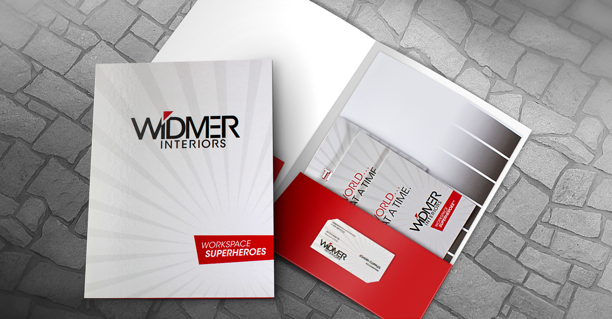 Widmer Interiors Pocket Folder Design
