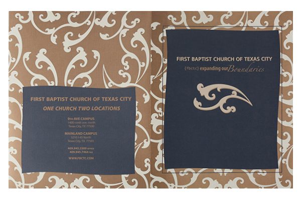 First Baptist Church of Texas City Pocket Folder (Flat Top View)