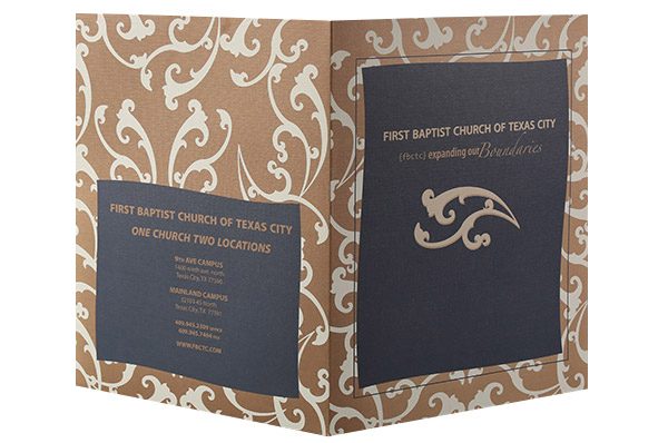 First Baptist Church of Texas City Pocket Folder (Front and Back View)