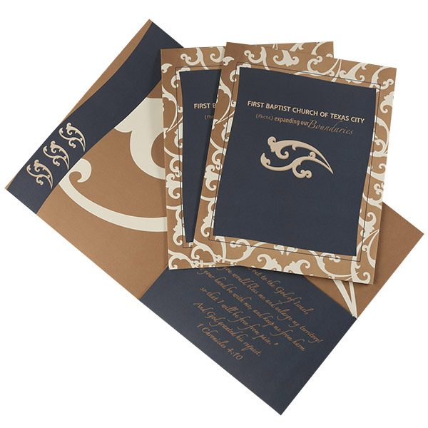First Baptist Church of Texas City Pocket Folder (Front and Inside View)