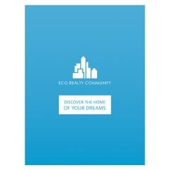 Eco Real Estate Pocket Folder & Brochure Template (Front Cover View)